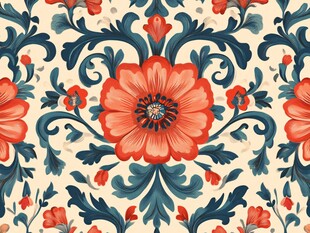 复古花卉精美无缝图案