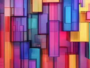 多彩立体方块抽象背景图