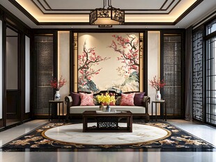 中式典雅客厅的古韵风采