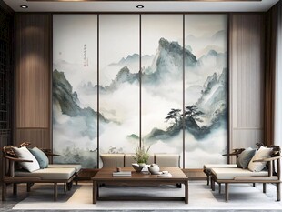 中式山水风客厅雅致空间