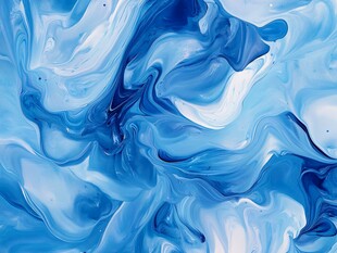 蓝色流体艺术抽象纹理画面