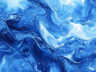 梦幻蓝色流体艺术纹理