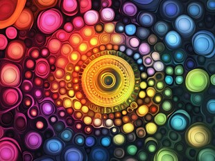 绚丽多彩的圆形图案世界