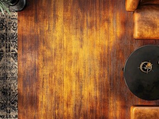 复古木质地板与家居陈设