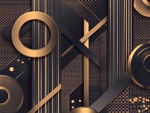 黑金几何抽象背景图案