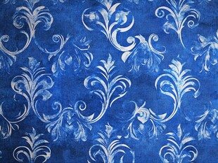 蓝色复古花纹精美图案
