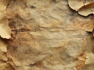 老旧破损的复古牛皮纸张