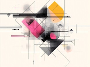 抽象几何图形艺术画面