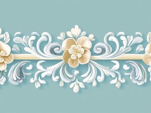 欧式花卉装饰花边图案