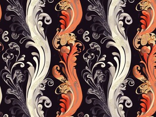 复古华丽花纹图案设计