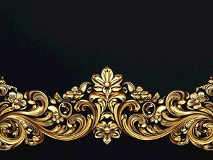 奢华金色复古花纹装饰
