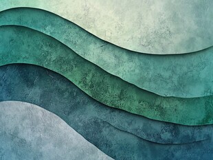 蓝绿渐变波浪纹理背景图