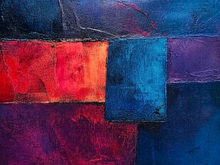 抽象色彩拼接艺术画作