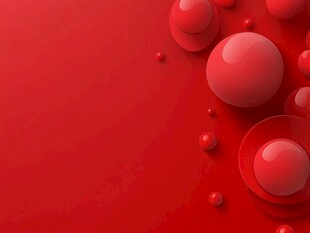 红色立体圆球背景图