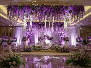 梦幻紫色系浪漫婚礼场景