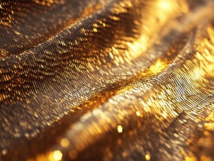 金色闪耀织物纹理特写