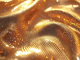 金色粒子流动动感背景