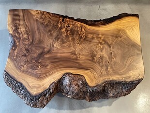 天然纹理实木大板桌