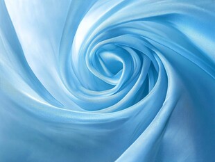 蓝色丝绸螺旋纹理特写