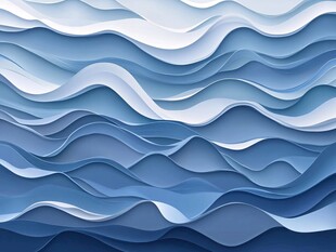 蓝色波浪纹理抽象背景图