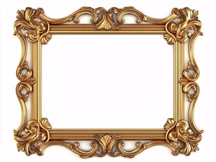 奢华金色雕花艺术画框