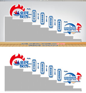 反诈楼梯文化墙