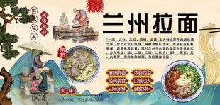 兰州拉面背景墙