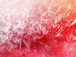 梦幻红白色冰晶纹理背景