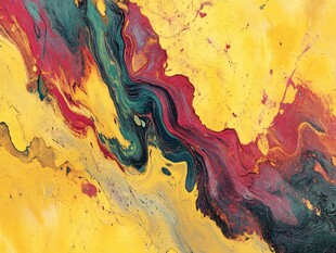 抽象色彩交融艺术画面