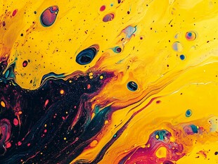 绚丽多彩的流体艺术画面