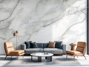 现代简约大理石客厅场景