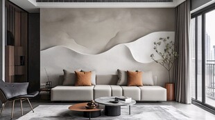 现代简约风客厅优雅设计