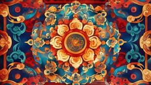 绚丽中式传统花纹图案
