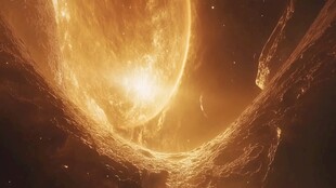 金色宇宙奇观震撼场景