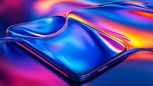 炫彩流动质感手机外观图