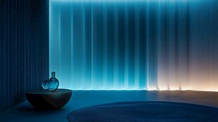 梦幻蓝调室内静谧场景