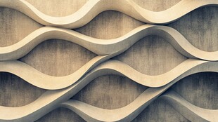 波浪形立体墙面装饰图案