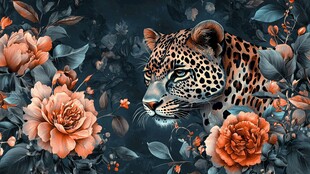 花中豹影 尽显野性魅力