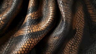 蛇纹皮革纹理特写