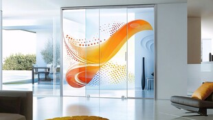 时尚艺术玻璃装点现代客厅