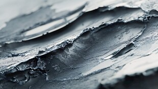 银灰色膏体纹理特写