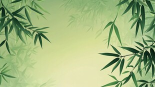 清新竹叶背景图
