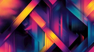 炫彩几何线条抽象背景图