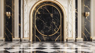 奢华大理石拱门室内空间