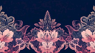 浪漫蕾丝花卉图案设计