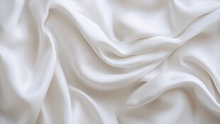 柔软白色丝绸纹理特写