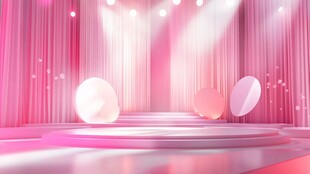 梦幻粉色舞台场景展示