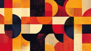 抽象几何色块艺术图案