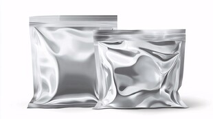 银色拉链袋 简洁包装展示