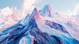 梦幻雪山美景